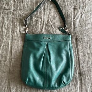 Coach Turquoise Leather Shoulder Bag